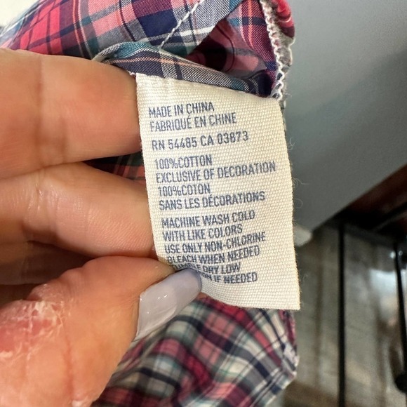 AMERICAN Eagle Classic Prep Fit Plaid Button Down Size Small - Picture 6 of 7